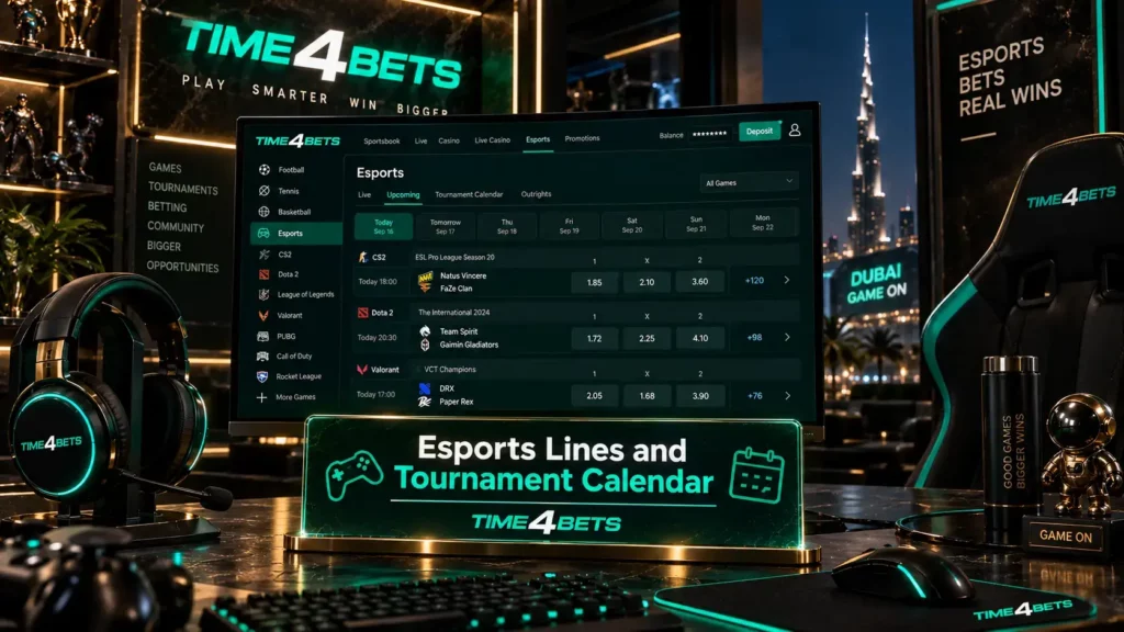 time4bet dubai esports lines
