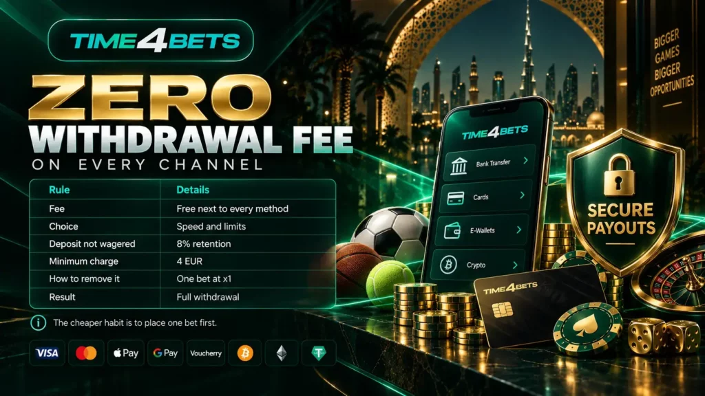 time4bet dubai zero withdrawal fee